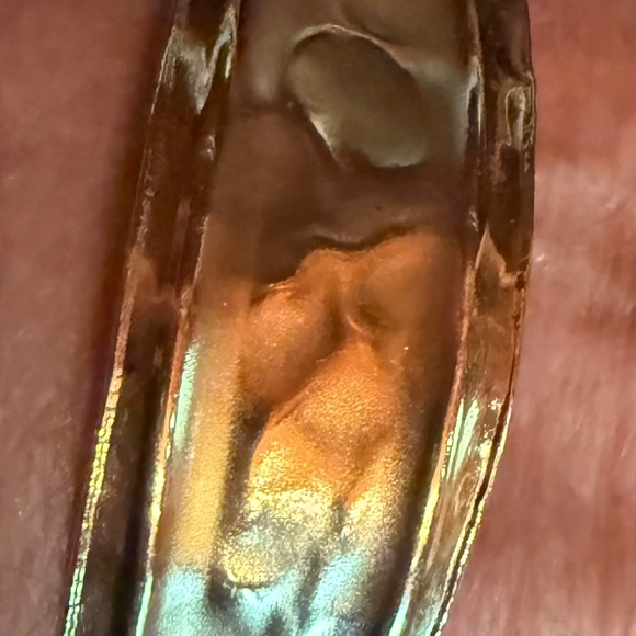 14K Gold Hammered Cuff Bracelet Stamped Italy - Picture 5 of 11